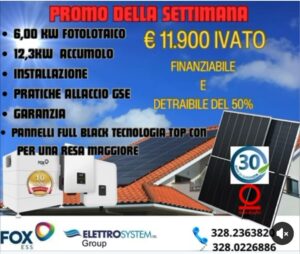 Offerta 6KW con 12,3 di accumulo 